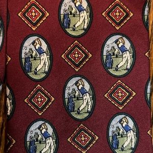 Vintage 417 Van Heusen Silk Golf Tie (MADE IN USA)